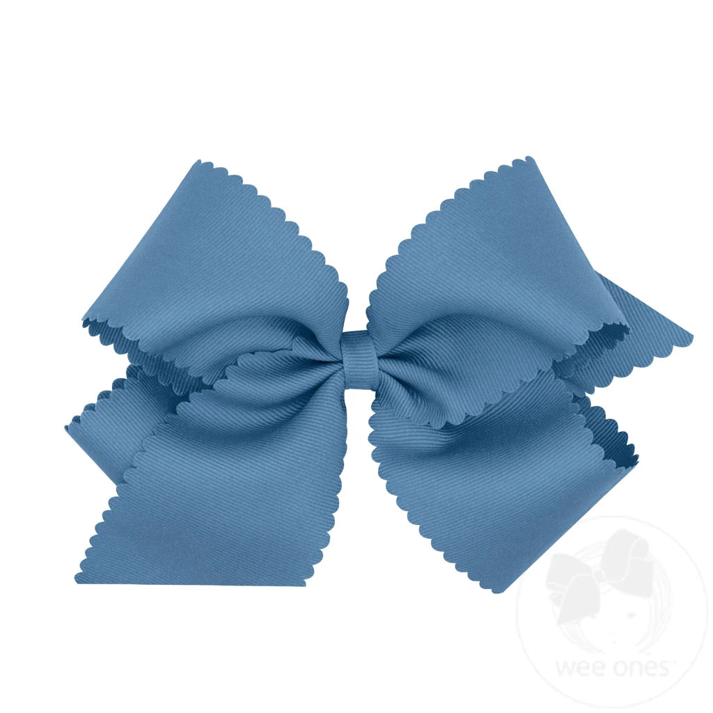 King Scalloped Bow (Assorted colors!)