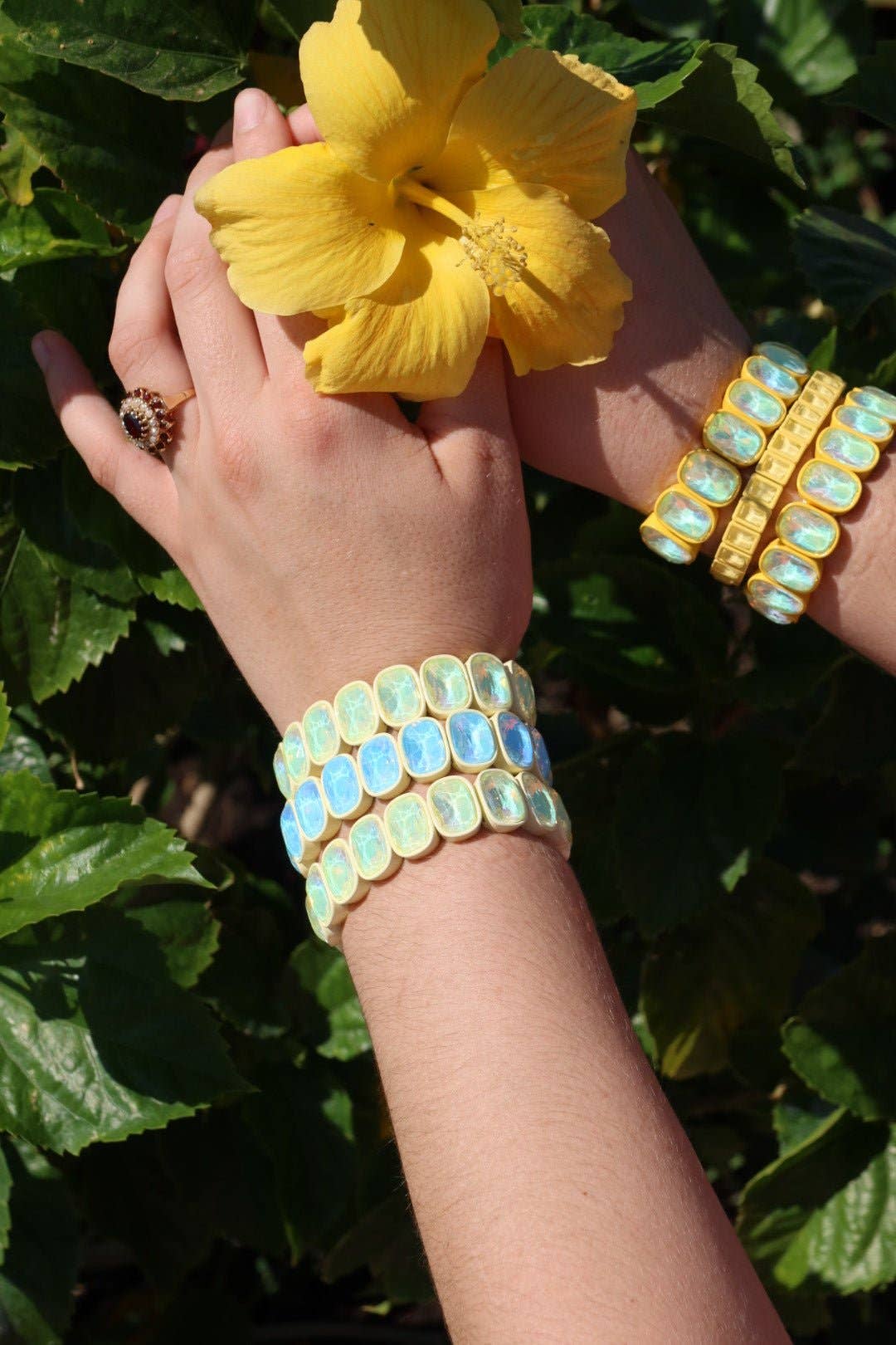 Candy Gem Bracelet, Oval Key Lime