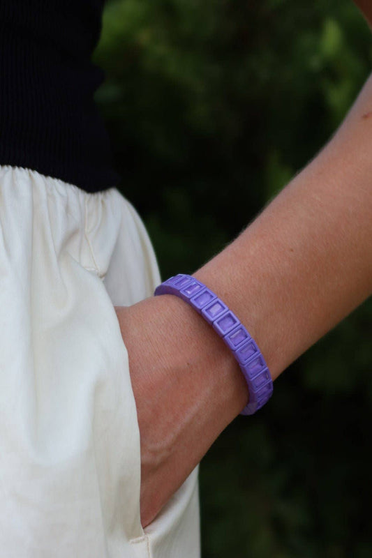 Candy Gem Bracelet, Purple Block