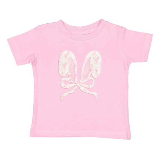Lace Bunny Bow Patch Easter Short Sleeve T-Shirt - Kids - Magpies Paducah