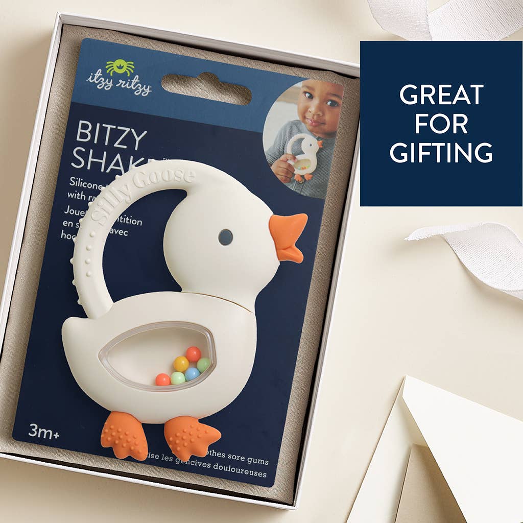"NEW" Bitzy Shake™ - Silicone Teether with Rattle