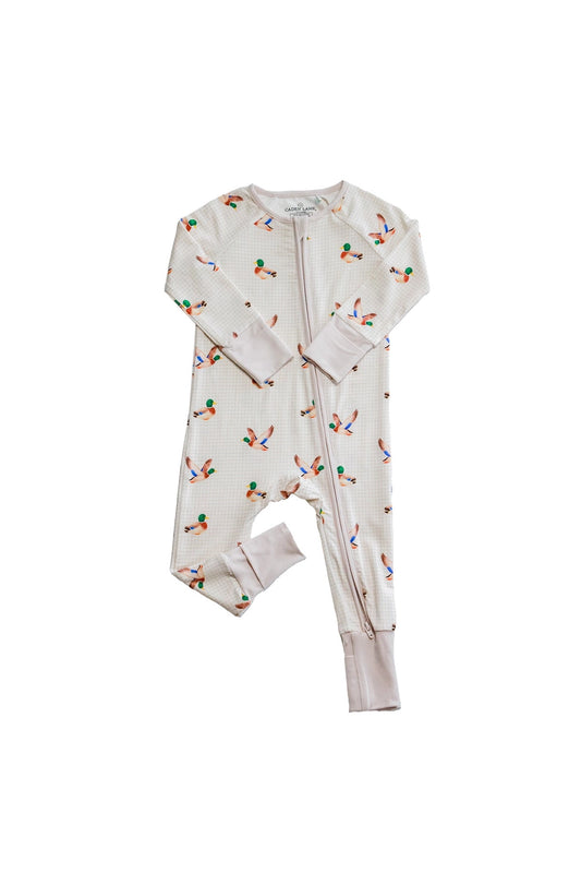 Convertible Zip Romper, Little Mallard