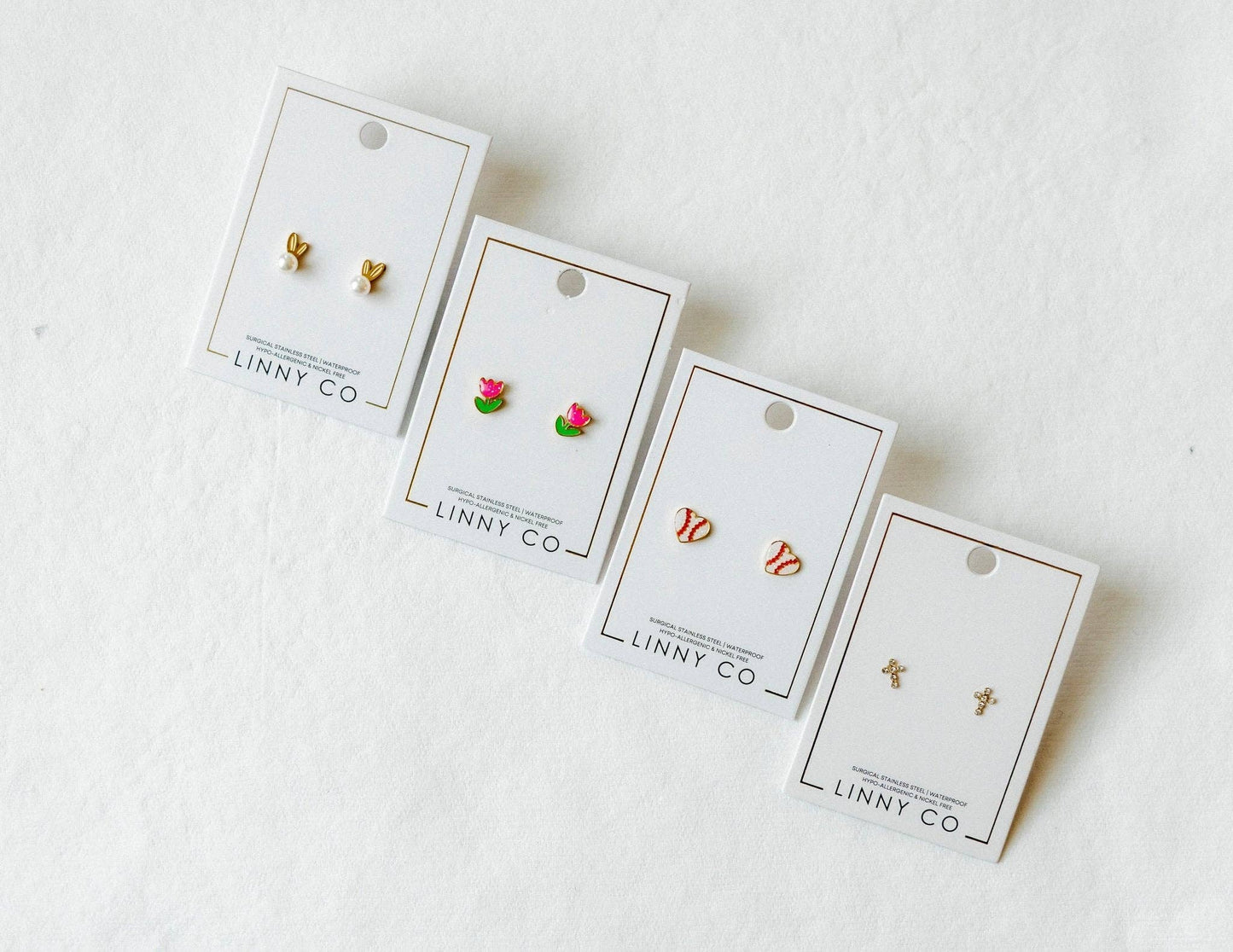 Screwback Stud Earrings - Tulip Pink - Magpies Paducah