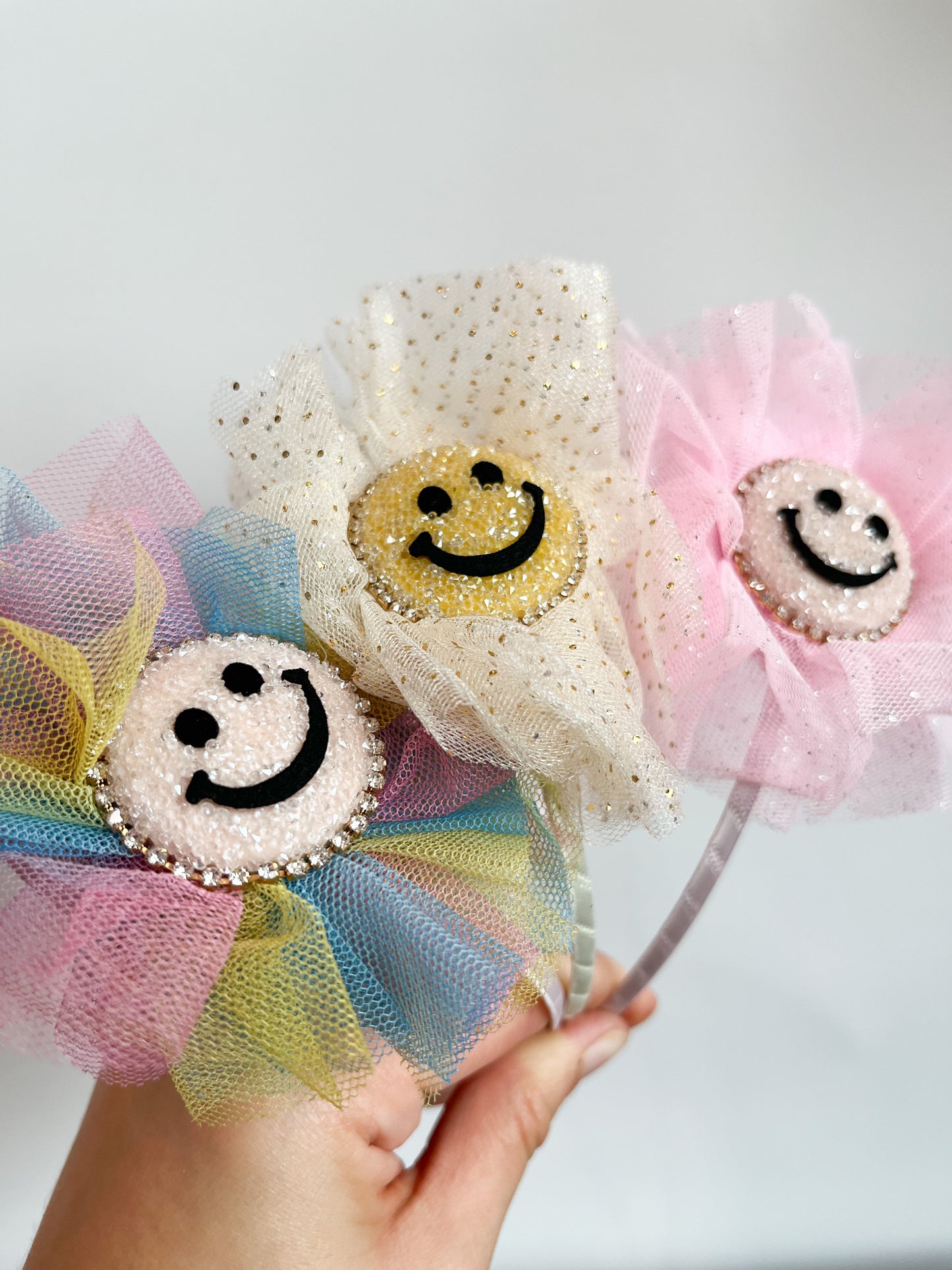Skinny Tulle Smiley Headband (Asst. Colors!!) - Magpies Paducah