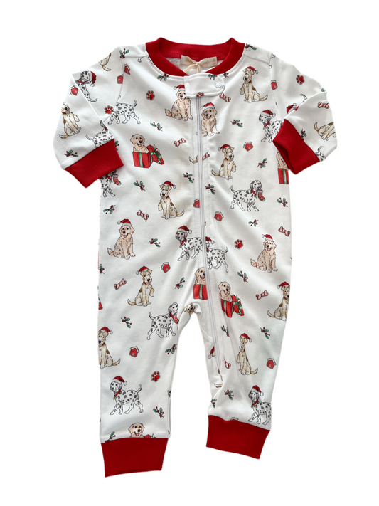 Zipped Coverall, Holy Doggy Christmas - Magpies Paducah