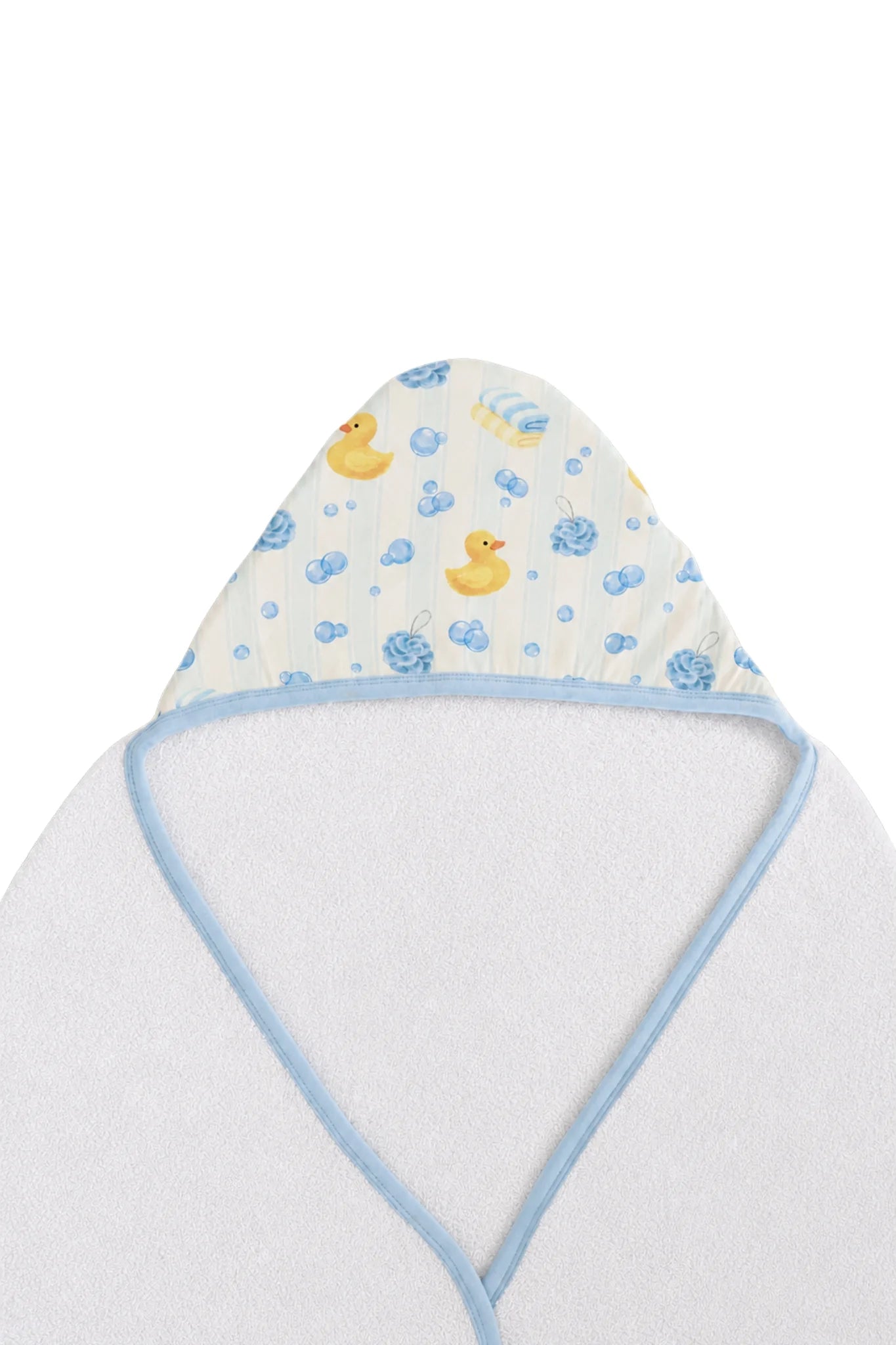 Bamboo Hooded Towel, Bubble Duckies Blue