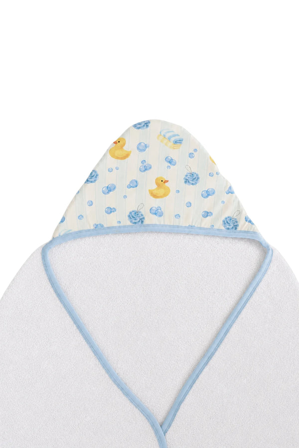 Bamboo Hooded Towel, Bubble Duckies Blue