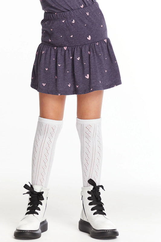 Vintage Jersey Peplum Skort, Hearts