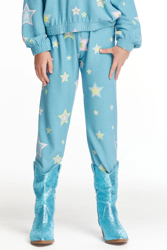 Cozy Knit Slim Slouchy Pant, Star Child