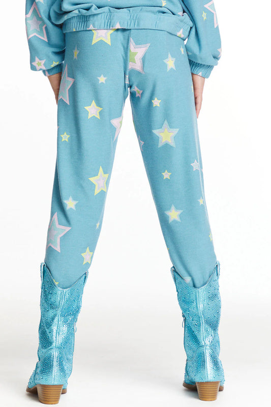 Cozy Knit Slim Slouchy Pant, Star Child