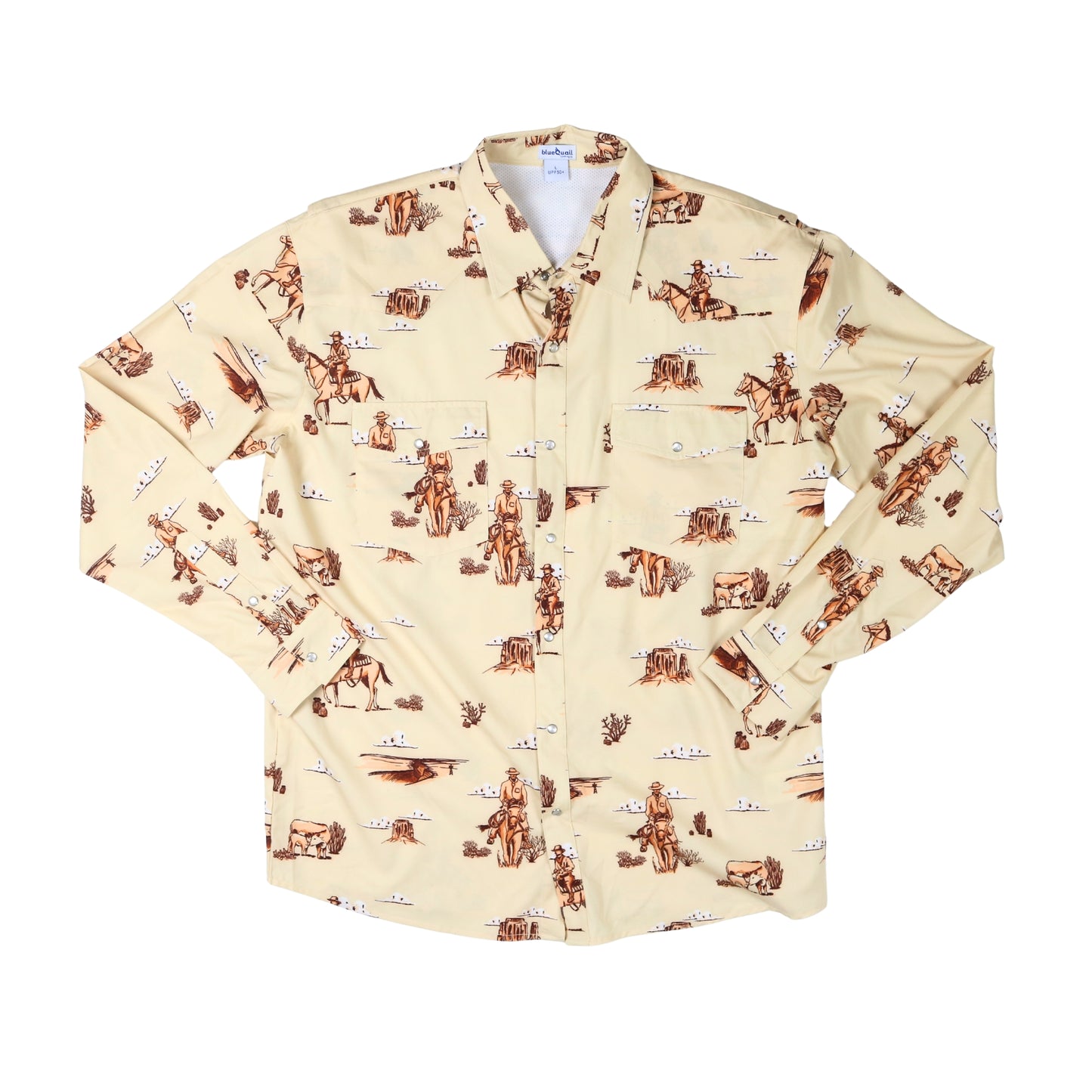 Pearl Snap Long Sleeve Shirt, Cattle Drive