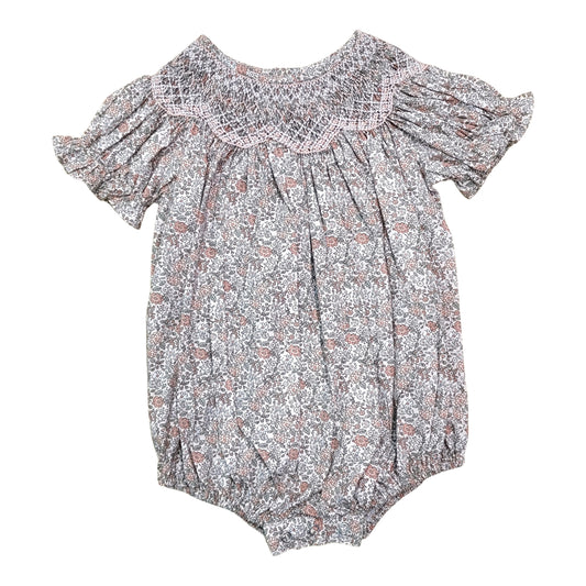 Sabrina Smocked Bubble, Peachy Floral - Magpies Paducah