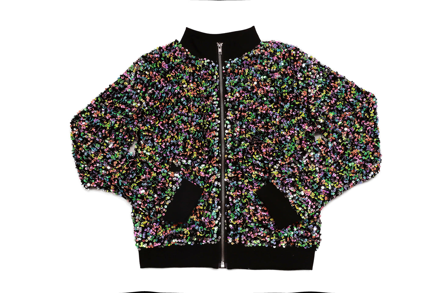 Luxe Sequin Jacket, Rainbow