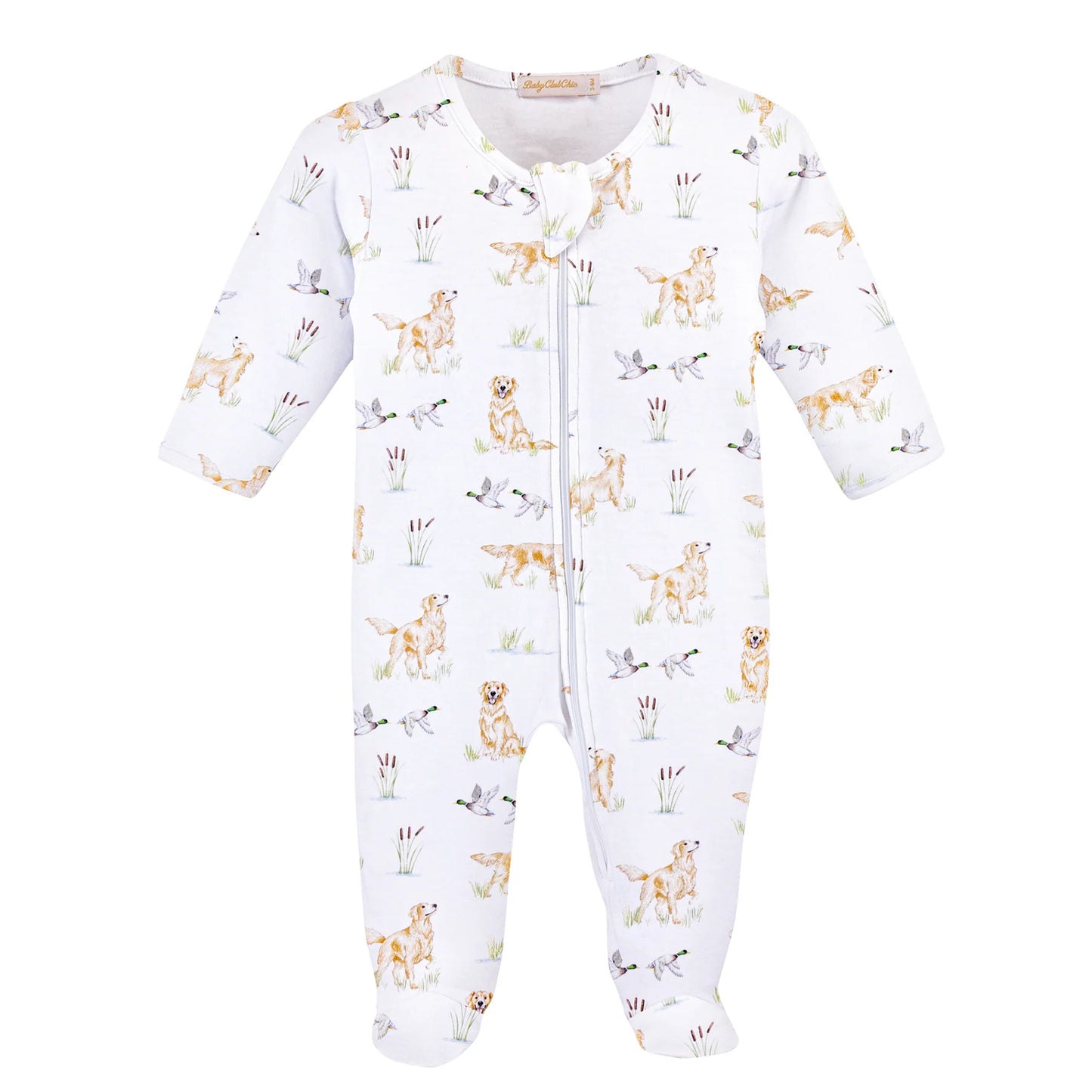 Zippered Footie, Goldens & Mallards
