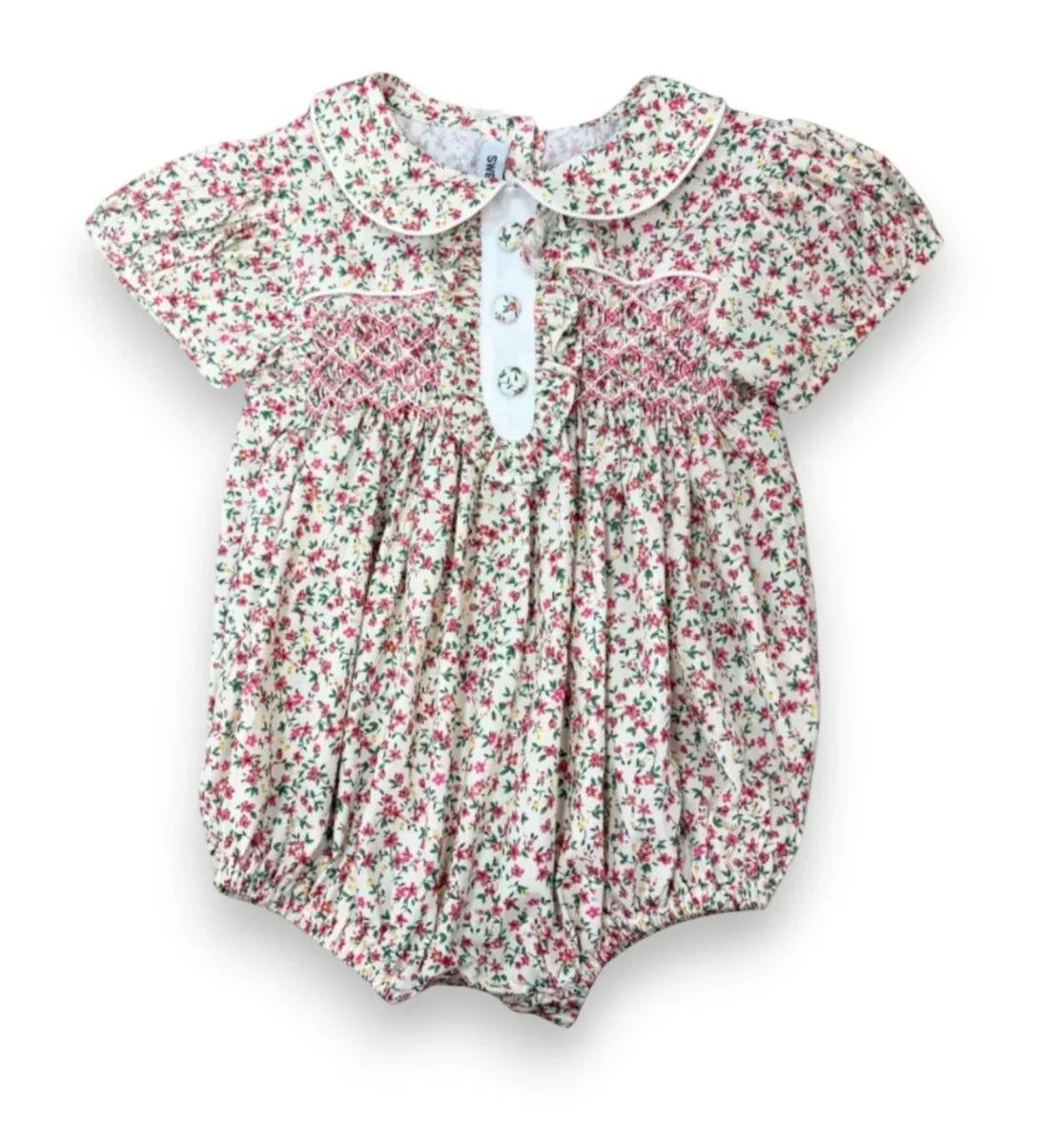 Samantha Floral Smocked Bubble