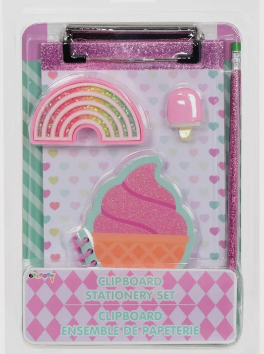 Ice Cream Clipboard Stationary Set - Magpies Paducah