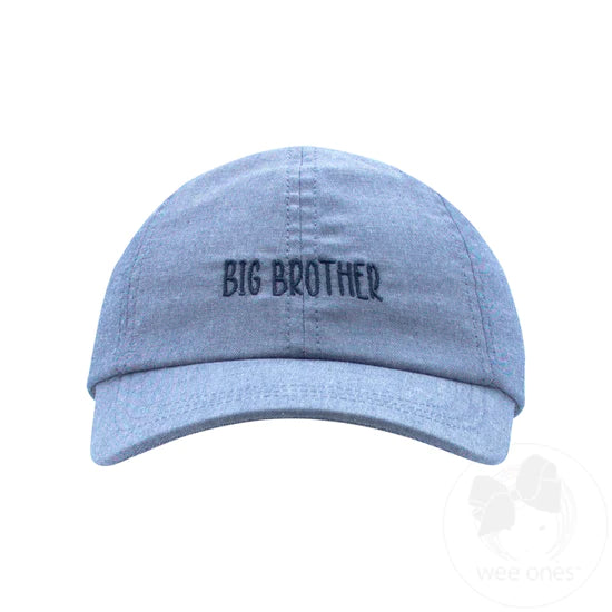 Embroidered Chambray Cotton Twill Hat, Big Brother (Assorted Sizes!) - Magpies Paducah