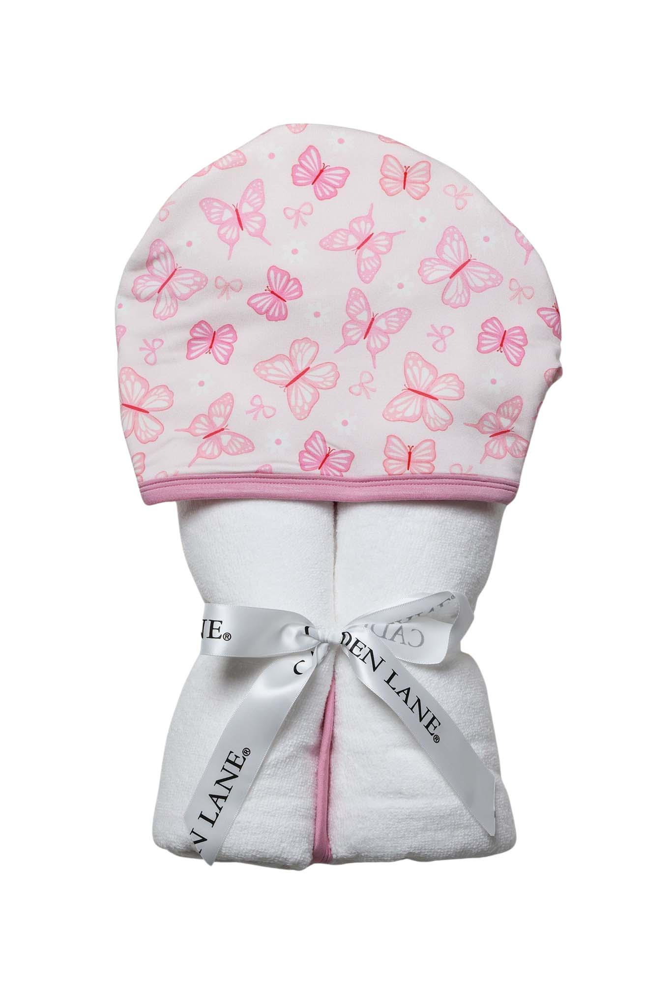 Bamboo Hooded Towel, Blooming Butterflies