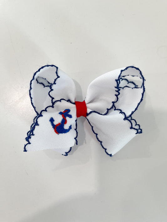 Medium Moonstitch Bow, Anchor - Magpies Paducah