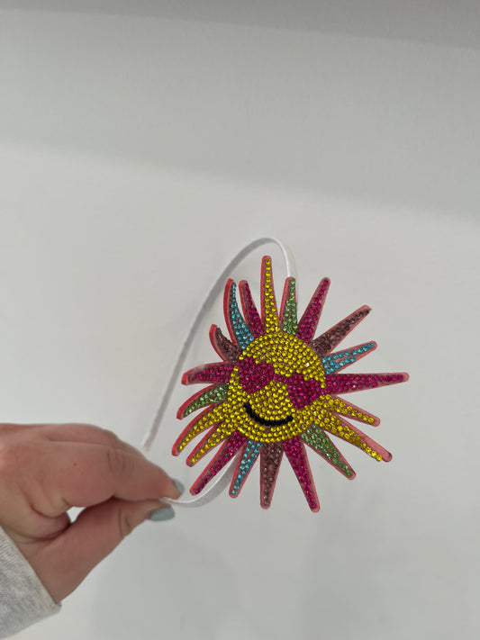 Crystal Design Headband, Sunny Smiley