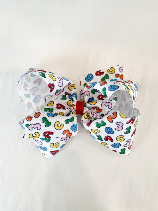 King Print Bow, Back to School