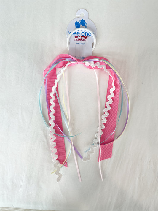 Medium Streamer Bow w/ Hair Tie, Birthday Bash - Magpies Paducah