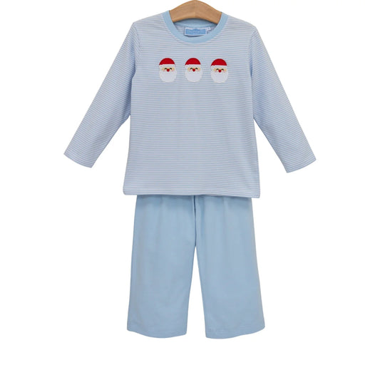 Santa Trio Pant Set, Blue