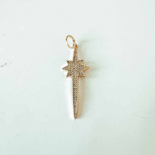 Long Pave' Star Charm