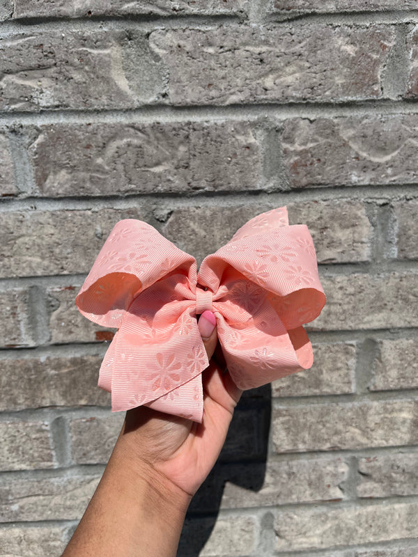 King Embossed Flower Print Bow (6 Colors!) - Magpies Paducah