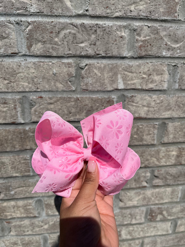 King Embossed Flower Print Bow (6 Colors!) - Magpies Paducah