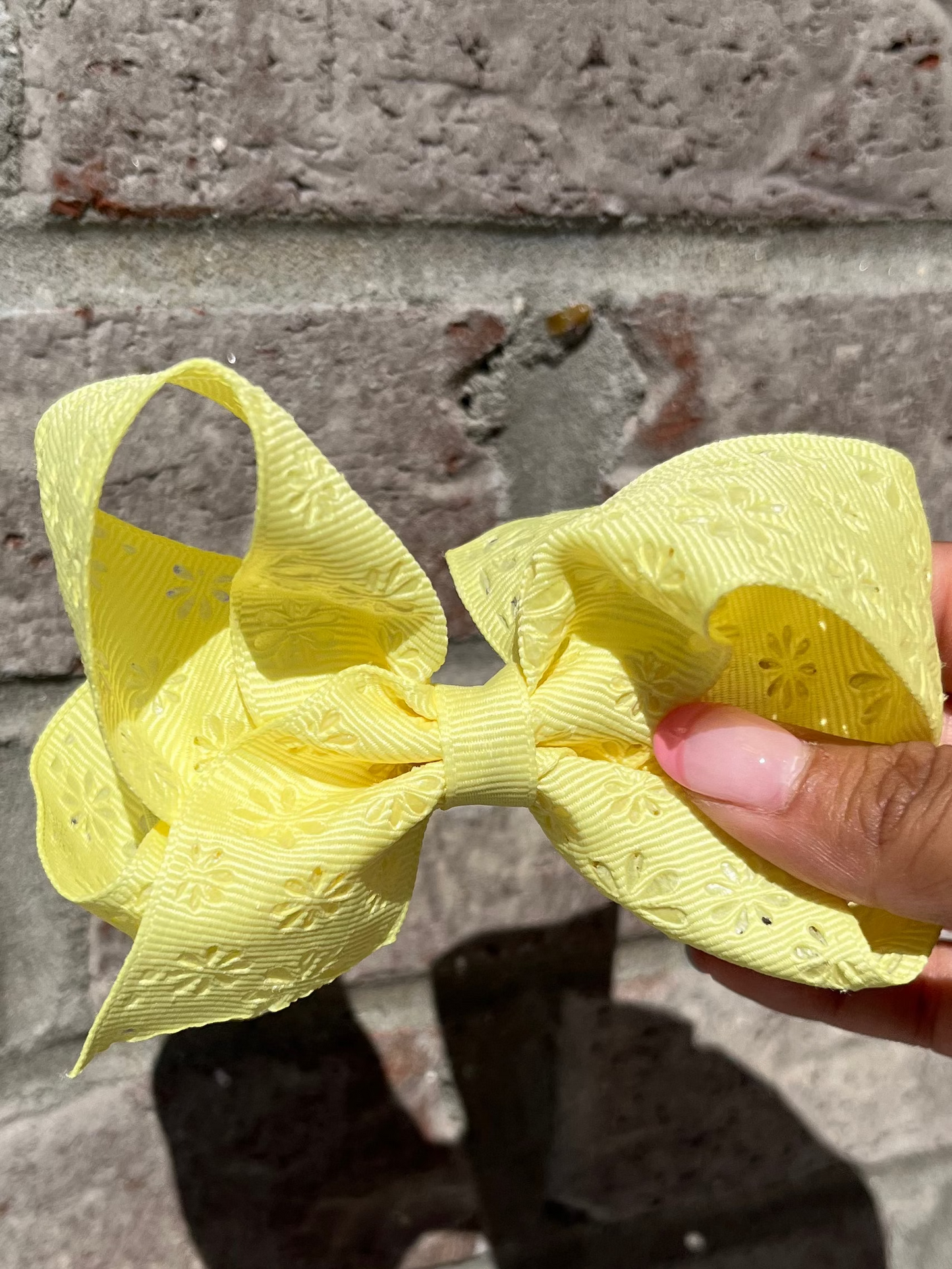Medium Embossed Flower Print Bow (6 Colors!) - Magpies Paducah