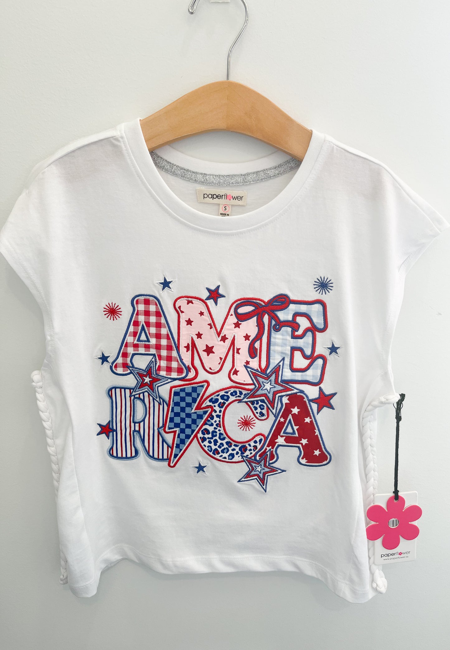 America Applique w/ Embroidery Tank - Magpies Paducah