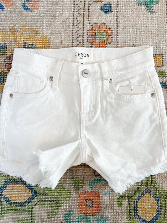 White Jean Shorts - Magpies Paducah