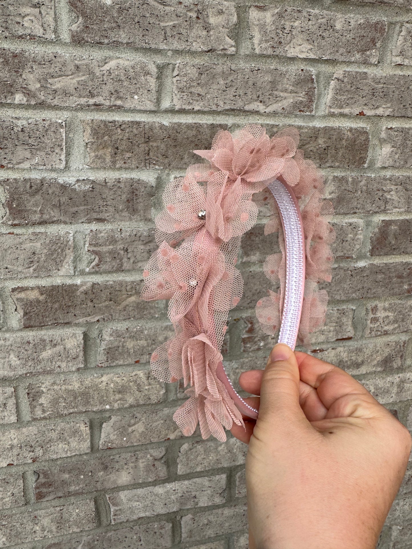 Pixie Headband, Blush Dot