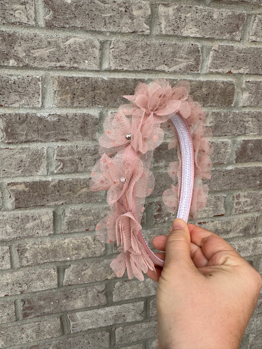 Pixie Headband, Blush Dot