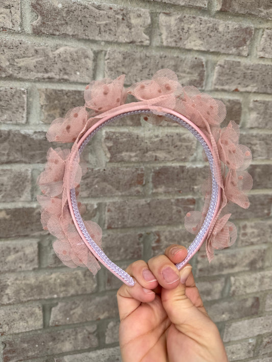 Pixie Headband, Blush Dot