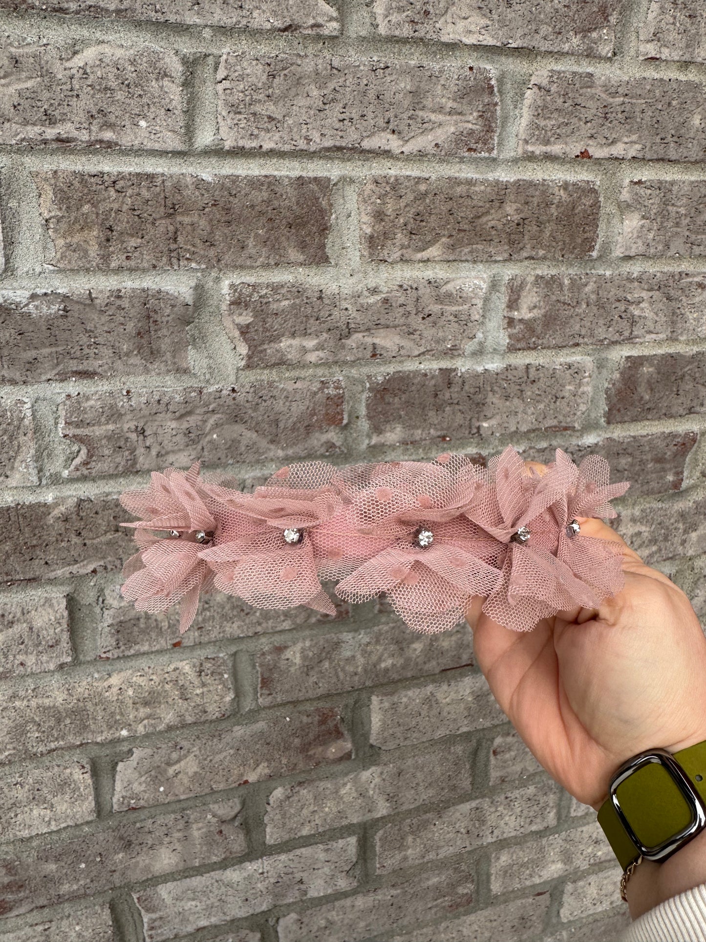 Pixie Headband, Blush Dot