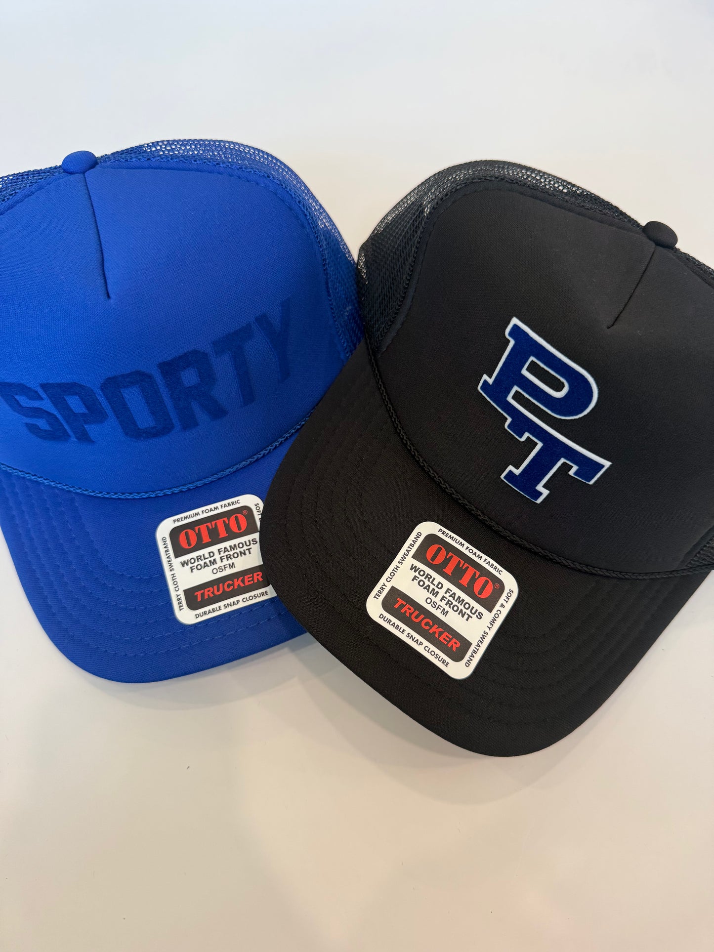 Black Trucker Hat, PT Logo