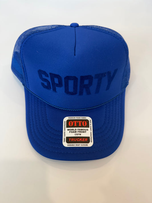 Royal Blue Tonal Trucker Hat, SPORTY