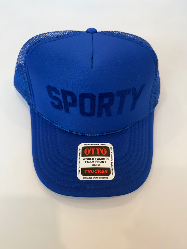 Royal Blue Tonal Trucker Hat, SPORTY