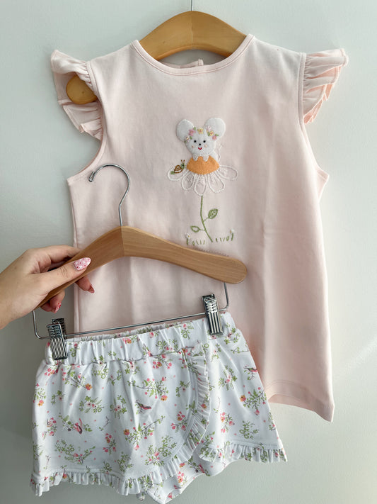 Flower Mouse Skort Set