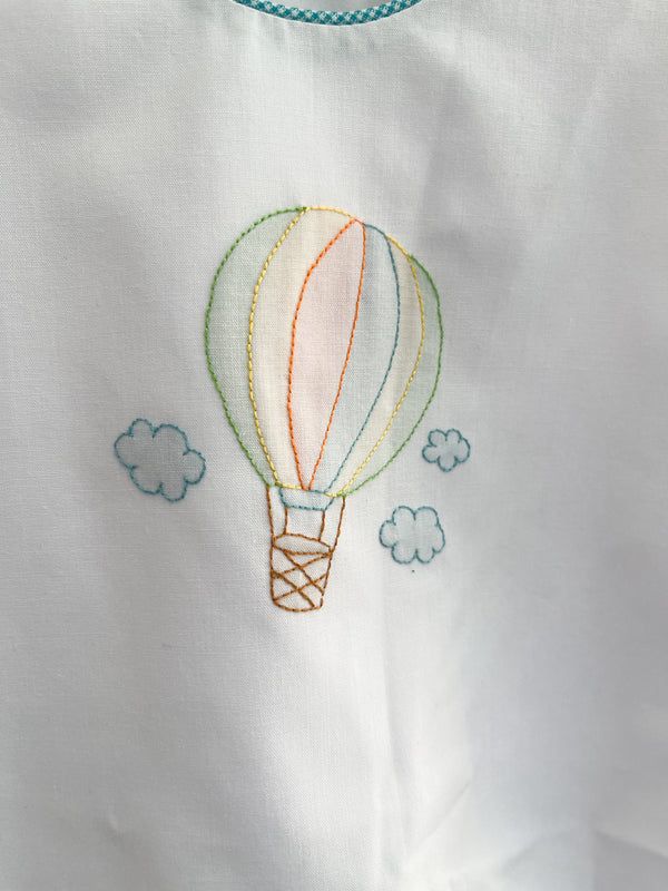 Sleeveless Dress, Aqua Hot Air Balloon