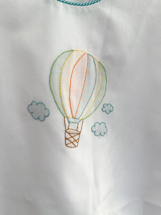 Sleeveless Shortall, Aqua Hot Air Balloon - Magpies Paducah