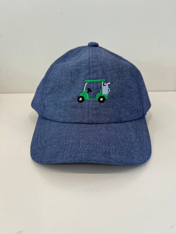 Denim Chambray Ball Cap, Golf Cart