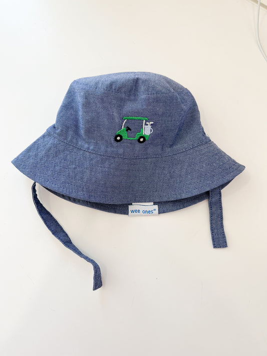 Denim Chambray Bucket Hat, Golf Cart - Magpies Paducah