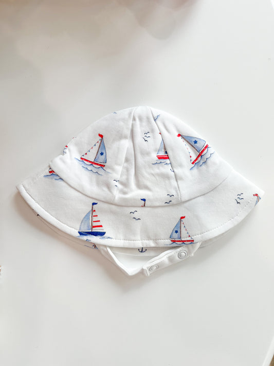 Sailing Boats Sun Hat - Magpies Paducah