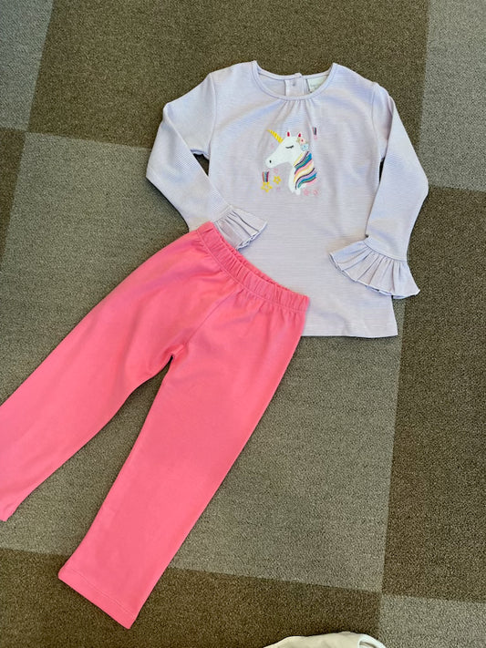 Rainbow Unicorn Top + Legging Set