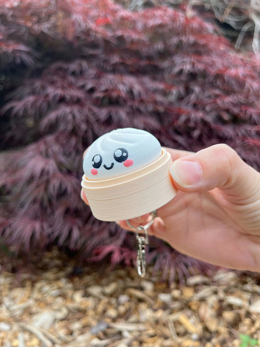 Fidget Clicker Keychain, Dumpling