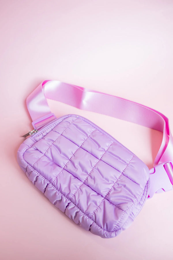 Lavender Quilted Belt Bag - Magpies Paducah