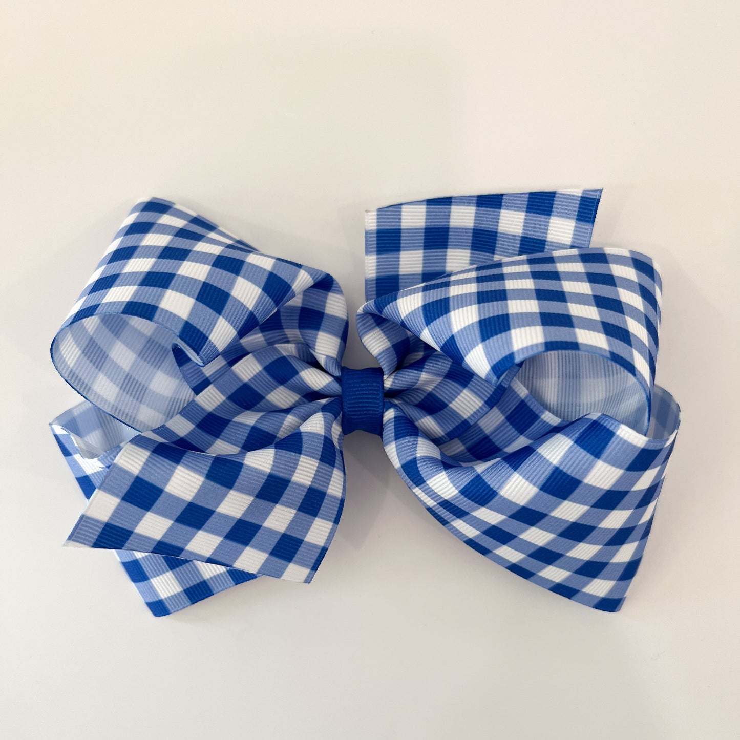 King Gingham Bow, Electric Blue